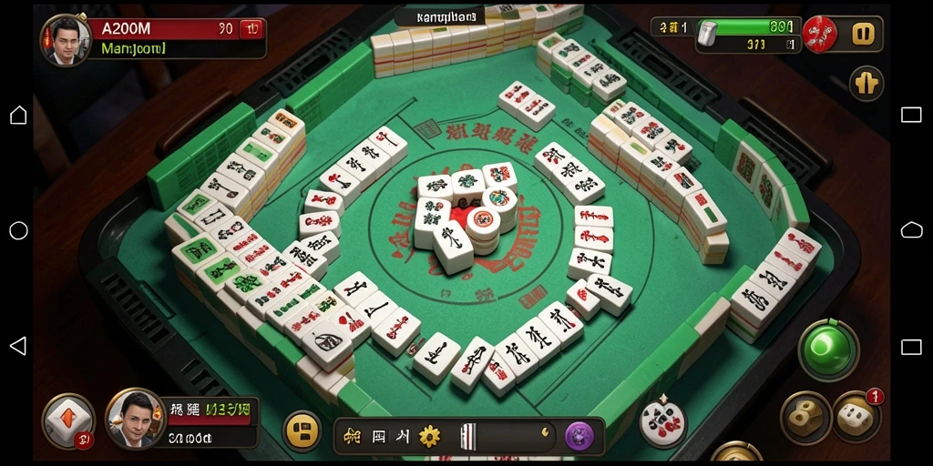 Screenshot utama A200M menampilkan gameplay Mahjong yang seru.