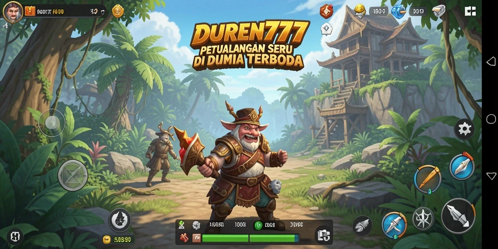 Screenshot DUREN777 menampilkan pemandangan indah dari dunia terbuka yang luas.