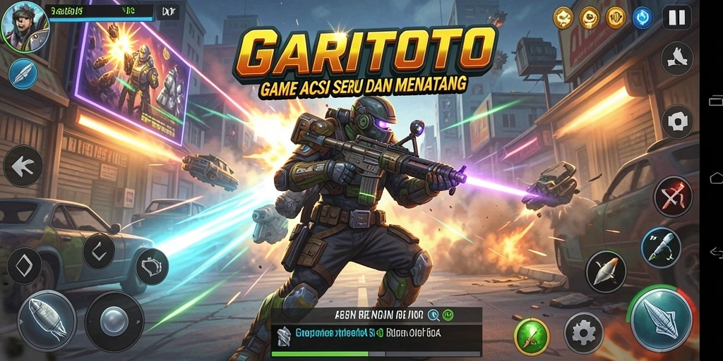 Screenshot gameplay GARITOTO menampilkan pertempuran seru dan dinamis.