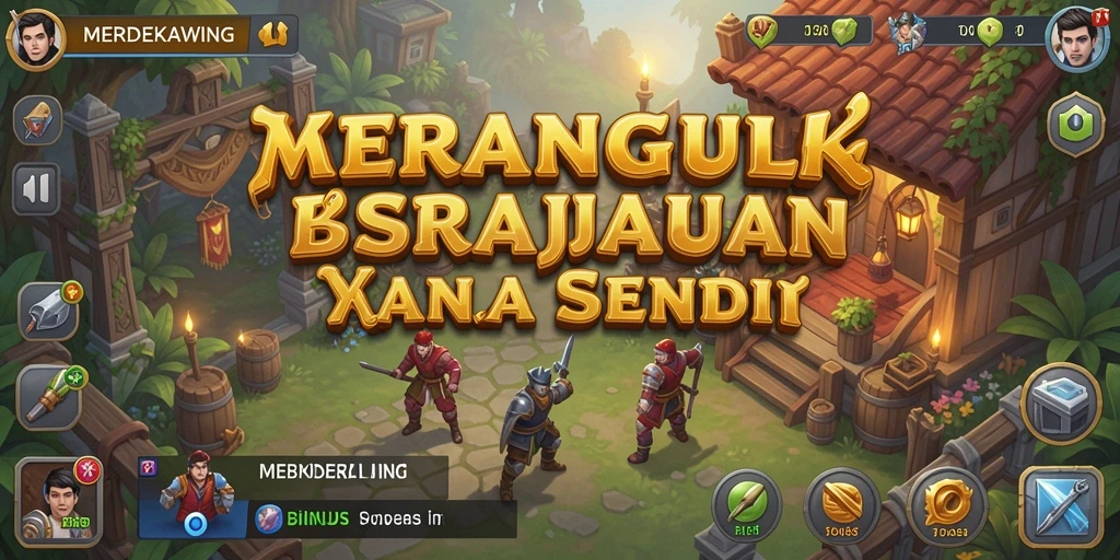 Screenshot gameplay MERDEKAWING menampilkan manajemen bisnis yang seru.