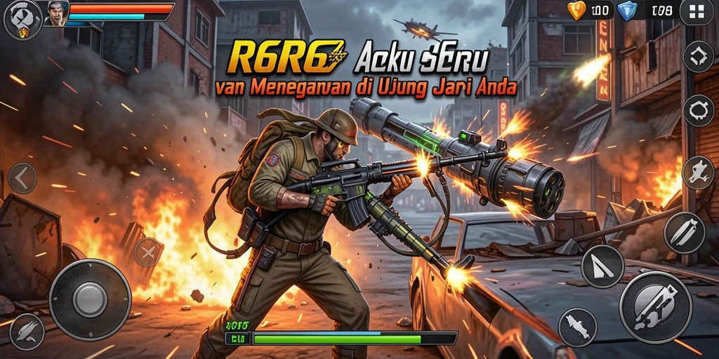 Tampilan gameplay menegangkan dalam aksi R6R6.