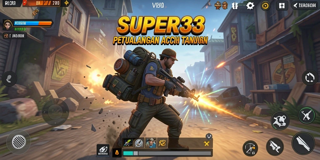 Gameplay seru yang penuh aksi di SUPER33.